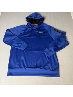 Spyder Active Hoodie Men’s Large Blue Performance Pullover Pocket Athletic